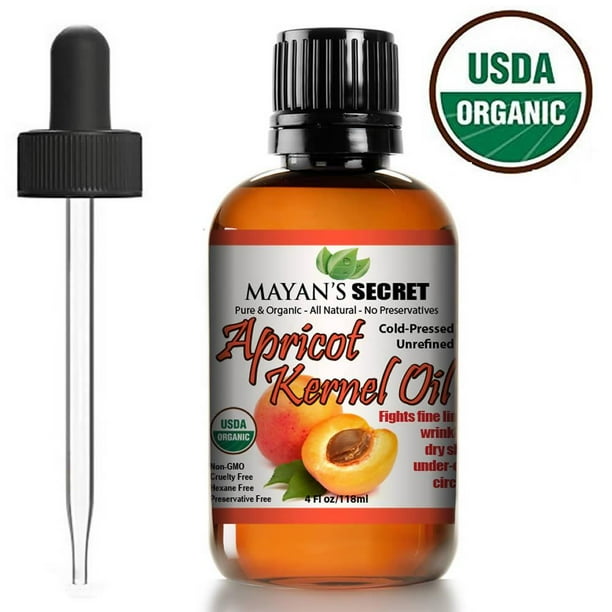 Apricot Kernel Oil USDA Certified Organic Natural Cold Pressed