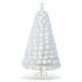 thumbnail image 1 of Costway 5 FT Pre-Lit Christmas Tree Fiber Optic Snow-Flocked with 170 Lights & Branch Tips, 1 of 10