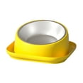 thumbnail image 3 of oshhnii Raised Stainless Steel Pet Bowl 15° Tilted Unbreakable Dog Food Bowl Pet Dishes Yellow, 3 of 9
