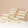 thumbnail image 7 of ProCase Detachable Bracelet Holder Stand, Gold Bracelet Organizer for Selling, Velvet Wrap Bracelet Display Rack with Wooden Base for Bangles Scrunchies Watches - 1 Tier, Beige, 7 of 7
