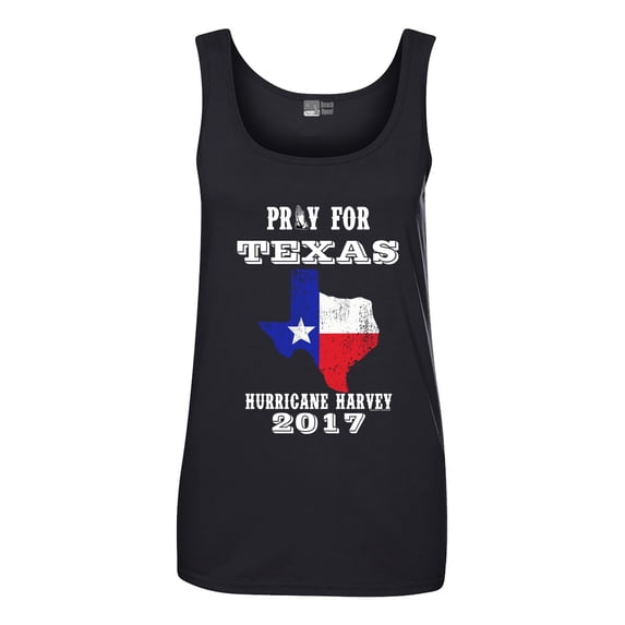 Ladies Pray for Texas Map Hurricane Harvey Survivor 2017 Sleeveless Tank Tops