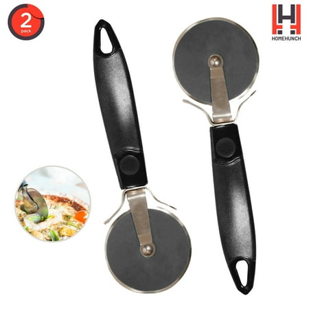 

HomeHunch Pizza Cutter Set Slicer Wheel Stainless Steel Pastry Cutters Utensils 2 Pack