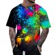 thumbnail image 1 of Playeras De Compresión Para Hombre, Camiseta De Manga Corta Con Cuello Redondo Y Estampado Floral De Moda De Verano Para Hombre, 1 of 4