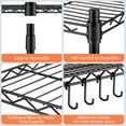 thumbnail image 5 of TrumanPick 6 Tier Metal Storage Shelves, 1500lbs Capacity Heavy Duty NSF Wire Shelf with Wheels 36"W x 16"D x 76"H Adjustable Wire Rack Unit for Kitchen Pantry Garage, Black, 5 of 8