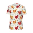 thumbnail image 6 of Wukai Flower Chicken Print Men's Short-Sleeved Mesh T-Shirt,Quick-Dry Short Sleeve Workout T-Shirt-3X-Large, 6 of 8