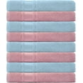 thumbnail image 4 of YYEAN Fingertip Towels 8 Pack, 100% Turkish Cotton, Small Hand Towels for Body and Face, 12 x 18 in, Soft and Absorbent, Quick Dry-Pink-ocean Blue, 4 of 10