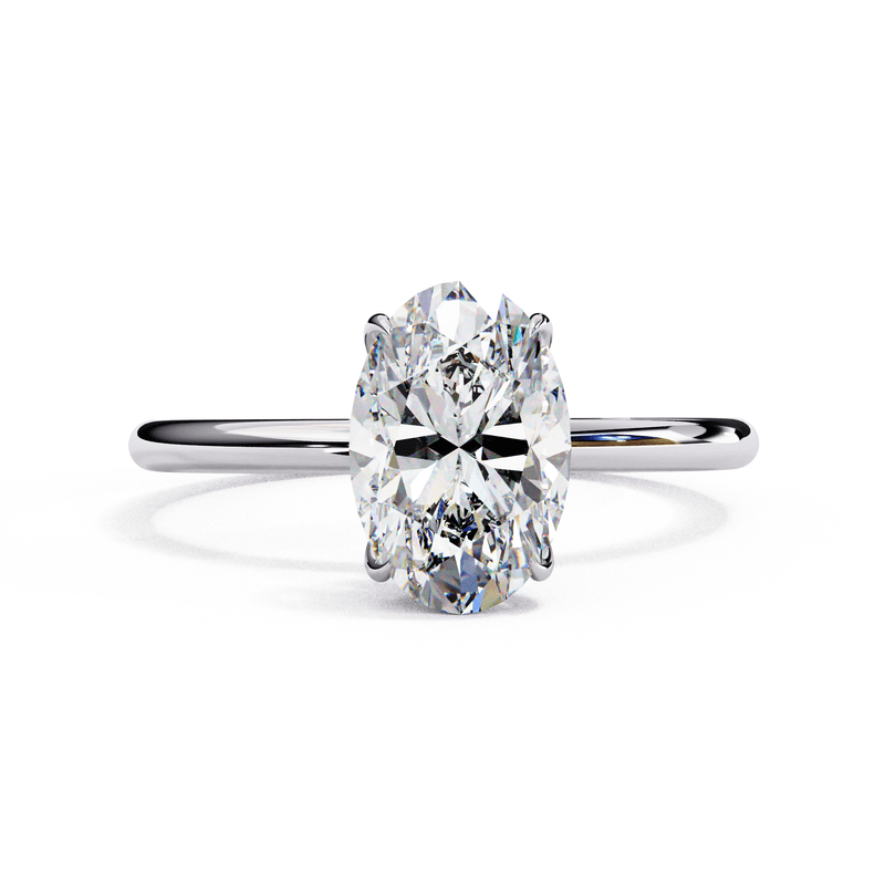 1.20 CT Oval Cut IGI Certified Lab Created Diamond Hidden Halo Engagement Ring, Solitaire Wedding Ring, Anniversary Proposal Ring For Women