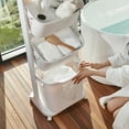 thumbnail image 5 of 4-Tier Laundry Hamper Basket Sorter with Wheels Removable,Laundry Baskets,Bathroom Cart for Small Space,Bathroom,White, 5 of 7