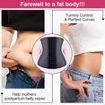 thumbnail image 4 of Lojalitet Corsé de cintura de látex para mujer, cinturón deportivo, moldeador de cuerpo con forma de reloj de arena, entrenador de cintura - Negro, 4 of 5