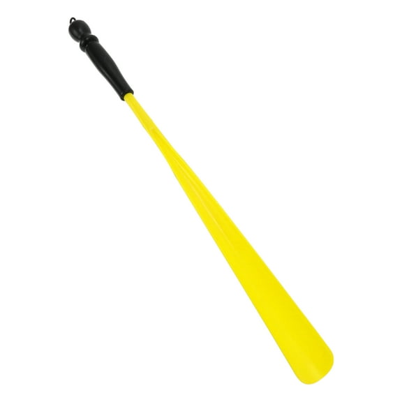 Unique Bargains 1 Pc Small Hole Hangable Shoe Horn for Shoe 18.5"x1.57" Yellow