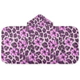 thumbnail image 5 of Yayeee Kids Hooded Towel with Hand Pockets Beach Soft Absorbent Bath Wrap 50 x 23.5 inch, Purple Floral Leopard Pattern, 5 of 5