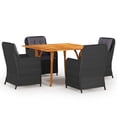 thumbnail image 1 of vidaXL 5 Piece Garden Dining Set Black, 1 of 5