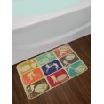 thumbnail image 2 of Sports Bath Mat, Assorted Sports Banners Vintage Grunge Effect Tennis Soccer Bowling Sports Pub Theme, Non-Slip Plush Mat Bathroom Kitchen Laundry Room Decor, 29.5 X 17.5 Inches, Multicolor, Ambesonne, 2 of 2