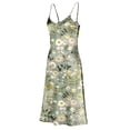thumbnail image 6 of PNTUTB Women's Summer Fashion Print V Neck Sleeveless Strapless Comfortable Casual Split Hem Ankle Length Dress, 6 of 6