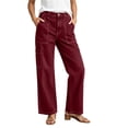 thumbnail image 2 of Miqool Women's Cargo Jeans High Waisted Straight Leg Denim Pants Casual Trendy Baggy Trousers with Pockets, 2 of 9