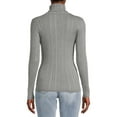 thumbnail image 3 of Time and Tru Women's Turtleneck Sweater, 3 of 5