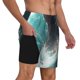 thumbnail image 2 of Balery Surfing Shark Bañador para hombre, shorts de playa de secado rápido con entrepierna y forro de compresión-XX-Large, 2 of 6