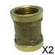 thumbnail image 1 of 1 Pc G1 / 2 "Hembra X G1 / 2" Adaptador de Tubería Conector de Rosca Hembra de Latón 2 piezas, 1 of 8