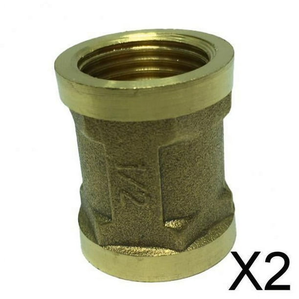1 Pc G1 / 2 "Hembra X G1 / 2" Adaptador de Tubería Conector de Rosca Hembra de Latón 2 piezas