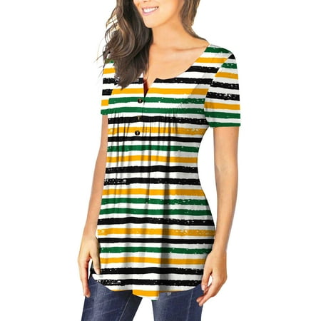 

Simplmasygenix Women Tops Summer Clearance Womens Casual Tops V- Neck Hide Belly Short Sleeve T-Shirts Cute Flowy Tunic Blouses
