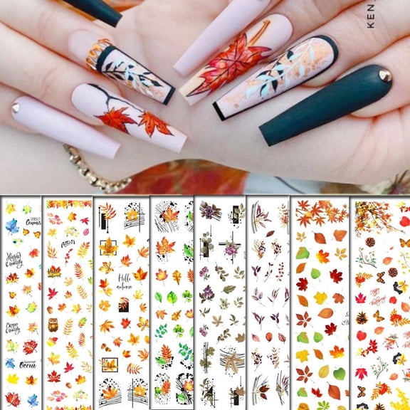 Yoyauz Nail Art Stickers Stickers Self Adhesive Nail Decals Summer Nail Stickers Nail Art Sliders Women's DIY Nail Art Decoration