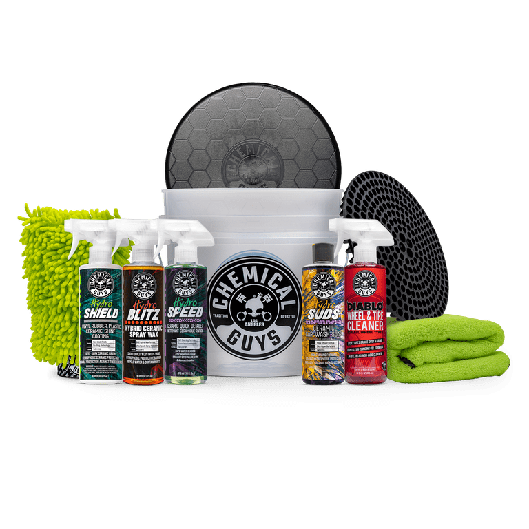★男の子用 4点セット メンテナンス.HOTWAX済★ head atomic Chemical Guys Premium Exterior Ceramic Detail Bucket Kit, 10 Piece