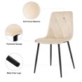 thumbnail image 5 of Set of 4 Dining Chair with Metal Legs, Modern Velvet Chair with Cushion Seat Back,  Upholstered Side Chair for Home Kitchen Restaurant and Living Room,Pre-Assembled Chairs, Beige, 5 of 9