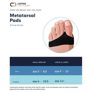 Copper Compression Metatarsal Pads for Foot Pain Relief and Support - Small / Medium