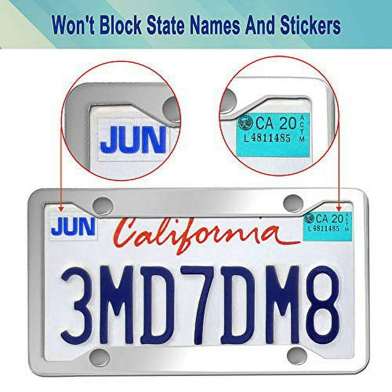 Universal chrome license plate holder license plate holder stainless steel  2x SET