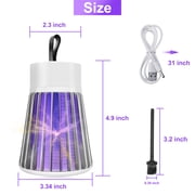 Elegant Choise Bug Zapper Indoor Outdoor Electric Insert Killer Fly Mosquito Trap Light, White