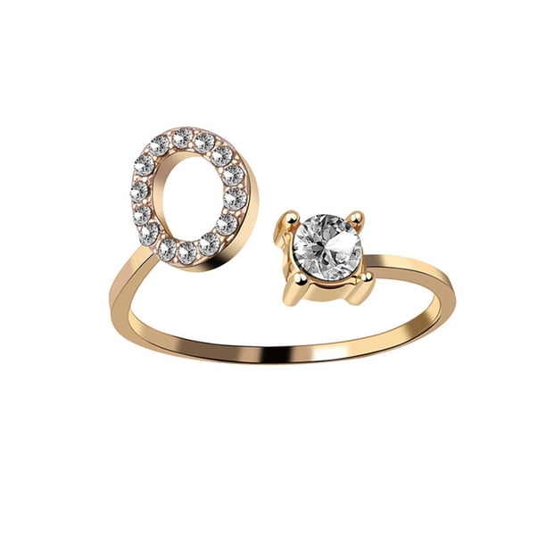 Exquisita moda 26 alfabeto inglés estilo anillo carta moda anillo de cobre Wmkox8yii fajkfhkj1309