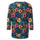 thumbnail image 5 of Xuyuer Women's Spring Summer Hawaiian Print Loose Casual Round Neck 3/4 Sleeve T-Shirt, Floral Pullover Top for Beach Vacations, Tropical Parties and Summer Holiday Style, 5 of 6