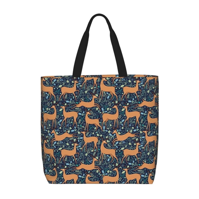 Balery Reindeer Bolsa de Mano para Mujeres con Cremallera, Bolsa de Gimnasio con Compartimentos, Bolsa para Laptop, Bolsa para Trabajo