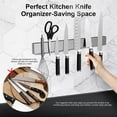 thumbnail image 5 of Qoosea Knife Holder,15.7 Inch Magnetic Strip for Wall, Premium Stainless Steel Wall Mounted Kitchen Knives Bar,Space-Saving Powerful No Drilling Magnetic Knife Rack for Home Kitchen Utensil Holder, 5 of 10