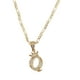 thumbnail image 1 of Cadena y dije de brillos con corona de oro laminado letra Q, 1 of 5