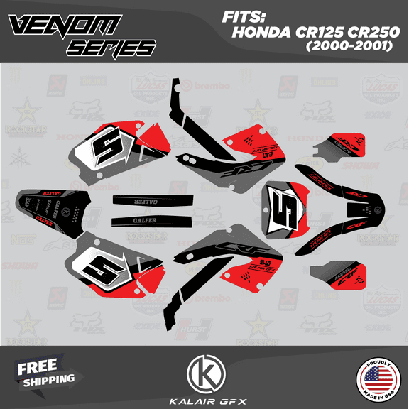 Kalair GFX Graphics Kit for Honda CR250 (2000-2001) Venom Series