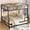 Black, variant on Bunk Bed, Save Space or Split Into 2 Beds, Metal Bunk Bed with Ladder and Safety Guardrail, Space-Saving Bunk Beds with Trundle for Teens & Adults, No Box Spring Needed