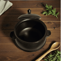 Etege Ethiopia- ማብሰያ ድስት- Casserole Clay Ceramic Nonstick Cookware- Cookpot- Induction Stovetop Compatible Dishwasher Safe Non Stick Pot with Lid- 2.6 quarts