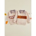 thumbnail image 3 of RUINIXCW Toddler Baby Boy Thanksgiving Sweatshirt Outfit Fall Winter Quarter Zip Sweatshirts Letter Turkey Embroidery Plaid Lapel Long Sleeve Pullover Shirt Top, 3 of 9