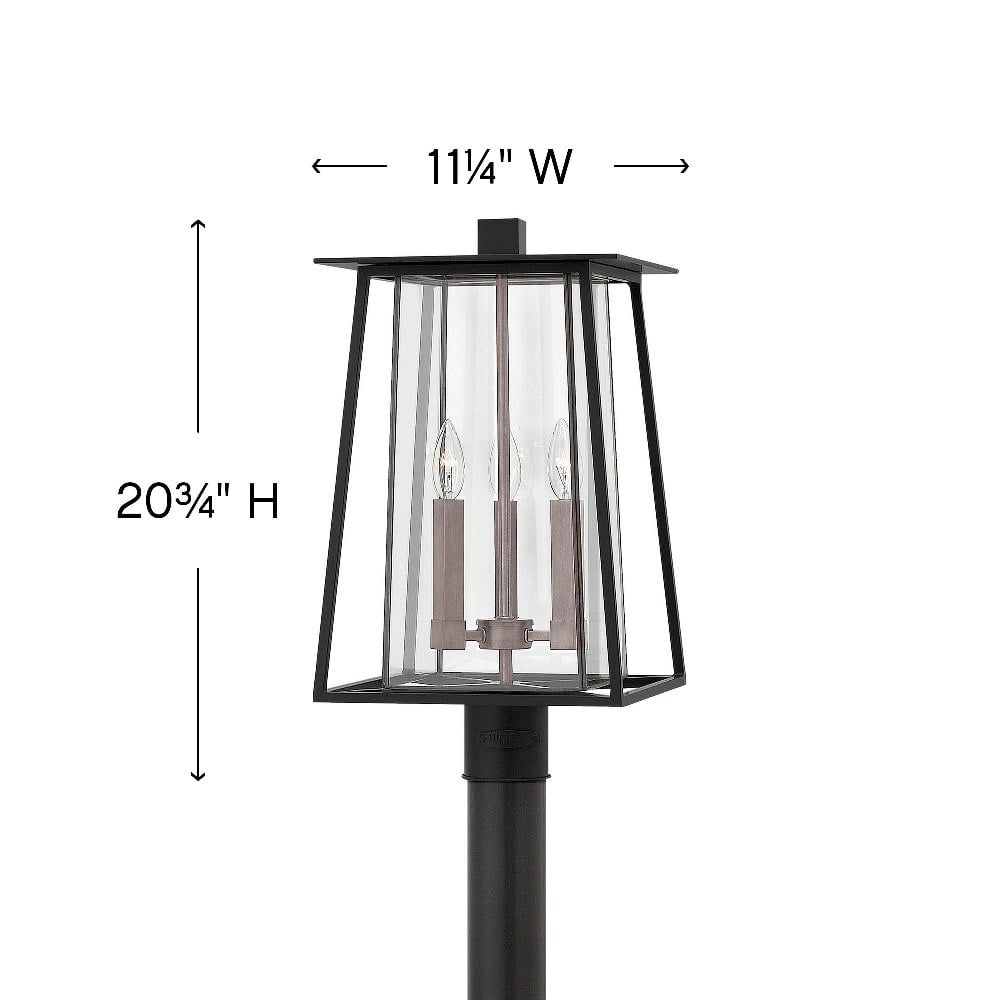 Hinkley Lighting - Three Light Post Top/ Pier Mount - Outdoor - Walker - Three