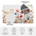 thumbnail image 4 of Yellow Red Blue Spring Floral Doormat Outdoor Entrance 18"x30", Summer Botanical Flowers Absorb Moisture Dirt Door Mats, Non-Slip Rubber Backing Floor Mats Indoor, Low-Profile Front Door Rugs, 4 of 9