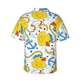 thumbnail image 3 of Disketp Hawaiian Shirts For Men,Ducks And Anchors Print Mens Casual Short Sleeve Button Down Shirts Beach Shirt, 3 of 8