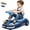 Dark Blue, variant on 12V Electric Wiggle Car for Ages 3+, Akaber 2-in-1 Cleaning Ride on Toy with 2 Replaceable Mops, 1-2 Hrs Playtime, 2-4 Mph, Bluetooth Music LED Lights