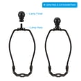 thumbnail image 4 of Uxcell 1.5" Tall Aluminum Lamp Finials Cap Knob, 2Pcs Screw Holder Tapped 1/4 27, Black, 4 of 5