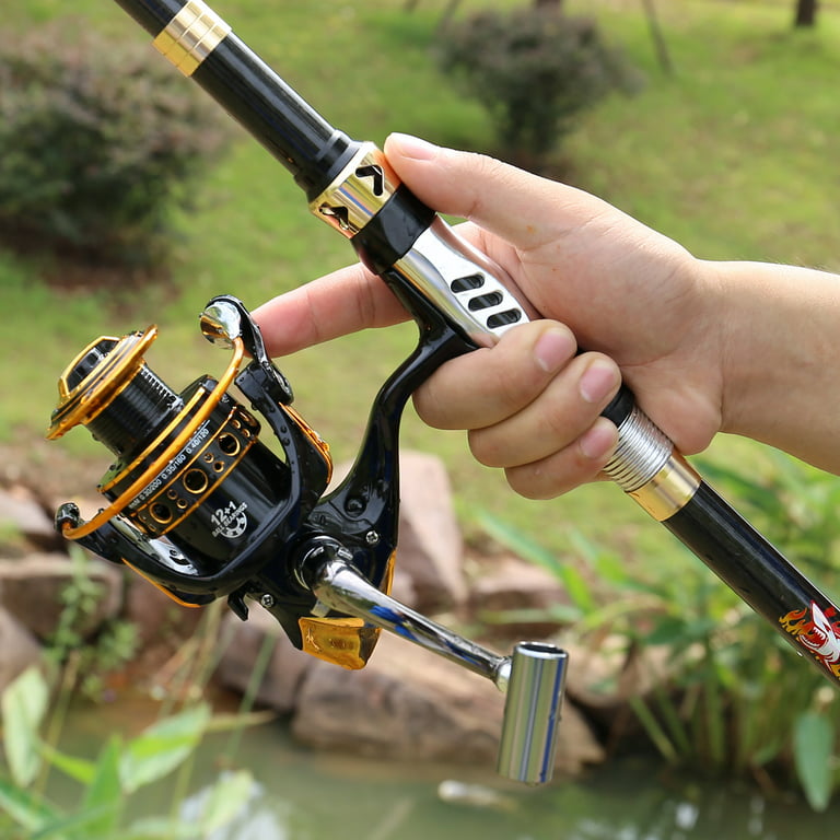 Sougayilang Portable Surf Rod and Spinning Reel Combo Telescopic Fishing  Pole for Hike 