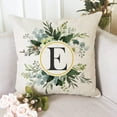 thumbnail image 6 of Monogram Letter E Throw Pillow Covers Floral 18x18 Inch, Greenery Spring Pillows Decorative Throw Pillows Pillowcase Summer Farmhouse Decor for Couch Sofa, Family Last Name Initial Pillow Case, 6 of 6