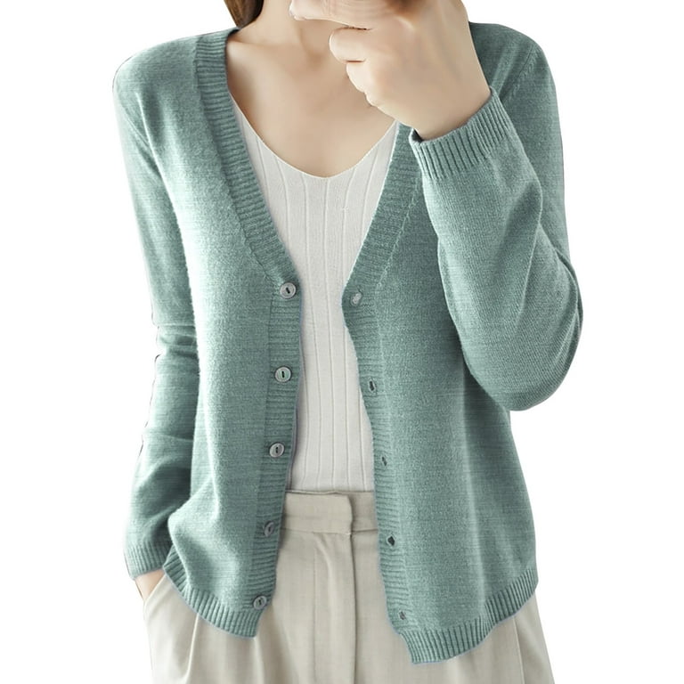 Mint Green Cardigan Sweaters for Women Spring And Autumn Mint Green Cardigan Sweaters for Women Spring And Autumn