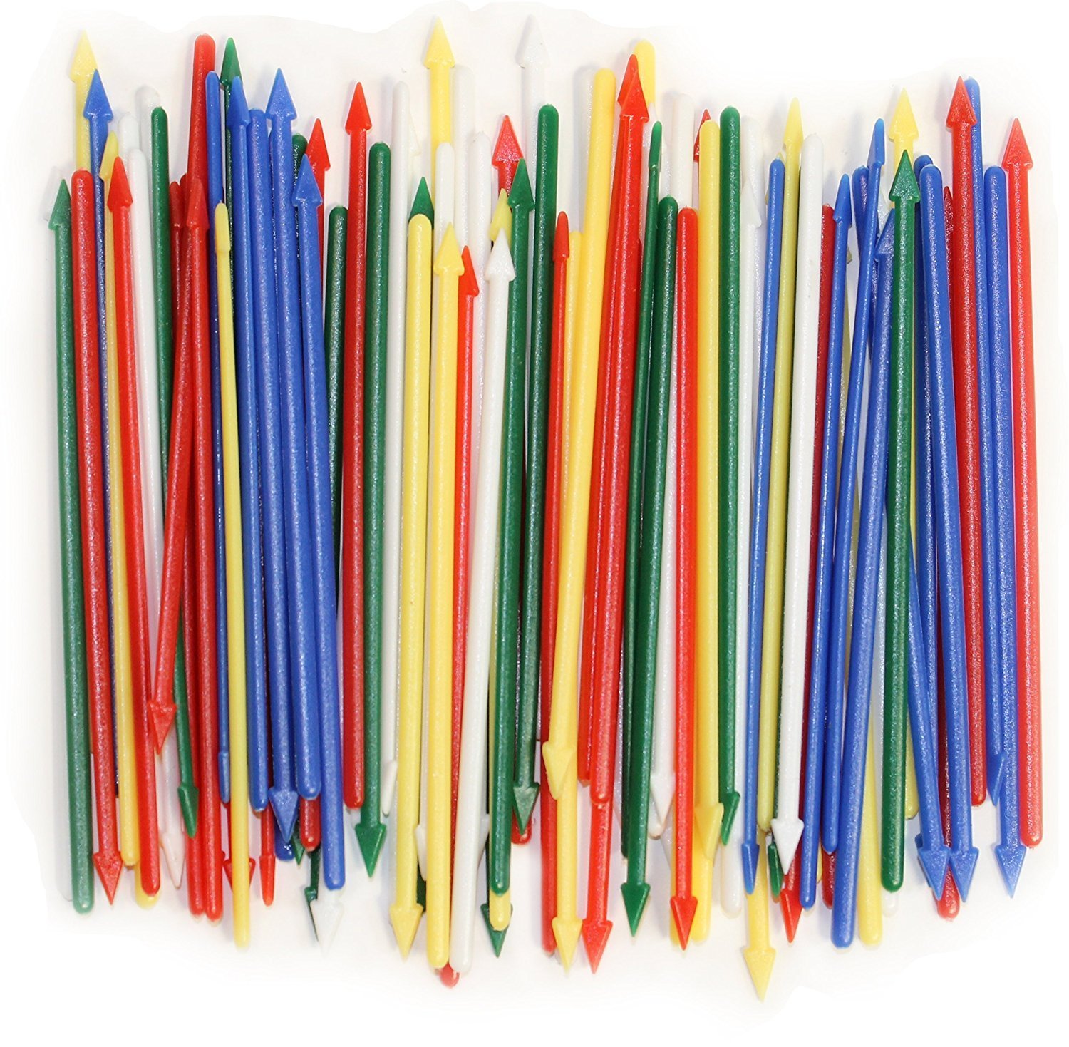 Pack of 200 Colorful Cocktail Spears, Plastic, Assorted Colors, 3.25