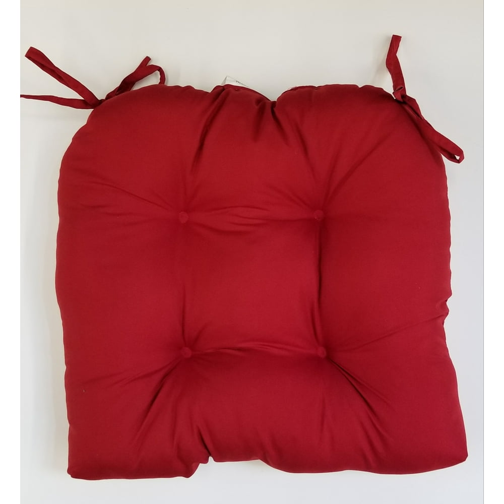 Mainstays Faux Suede Chair Cushion, 16" x 14.5", Red Sedona, 1 Piece