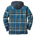 thumbnail image 5 of TFEOQRY Men's Casual Hooded Jacket Autumn and Winter Checkered Design Button Down Fleece Outwear with Pockets Long Sleeve Hooded Overcoat Blue, 5 of 5